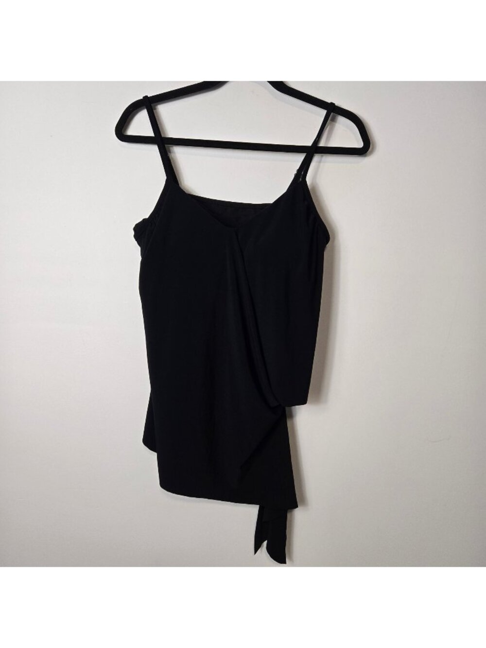 Magicsuit Size 10 Alex Side Tie Flowy Tankini Swim Top Black Underwire